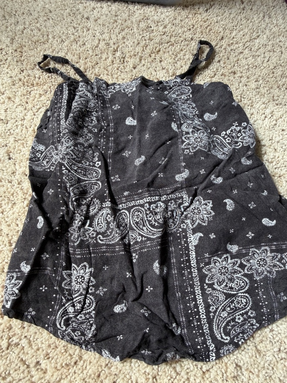 abercrombie kids Black & White Bandana Print Tank Top
